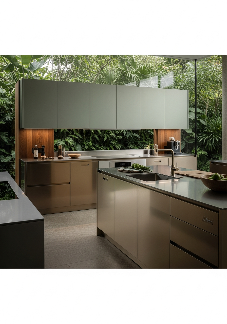 Fadior Singapore Hillside Villa — 304 stainless steel kitchen system, architectural view