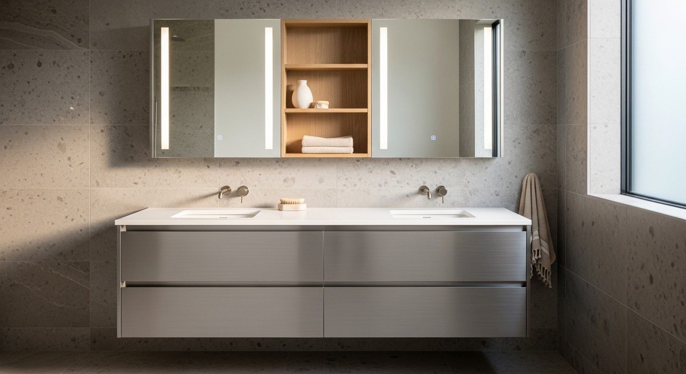 Fadior Acqua Clerestory Vanity — lifestyle setting with natural light and residential styling