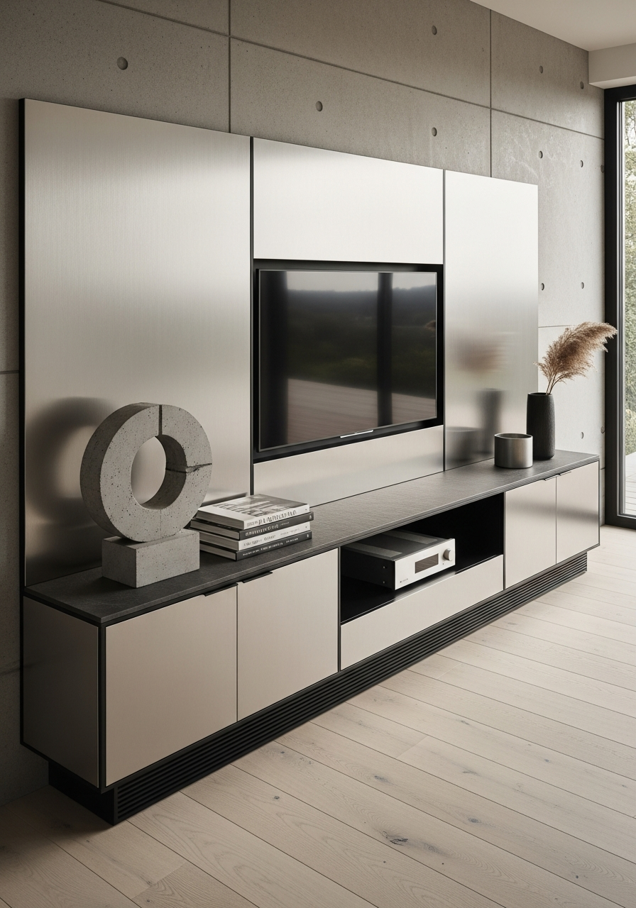 Fadior Essence Living Room Suite — interior room context showing cabinet integration