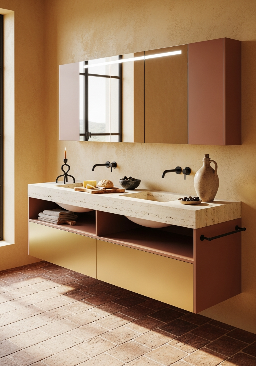 Fadior Acqua Vanity Suite — interior room context showing cabinet integration