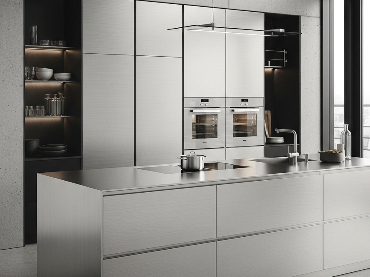 Fadior Abyss Kitchen Suite — 304 stainless steel kitchen system, front view