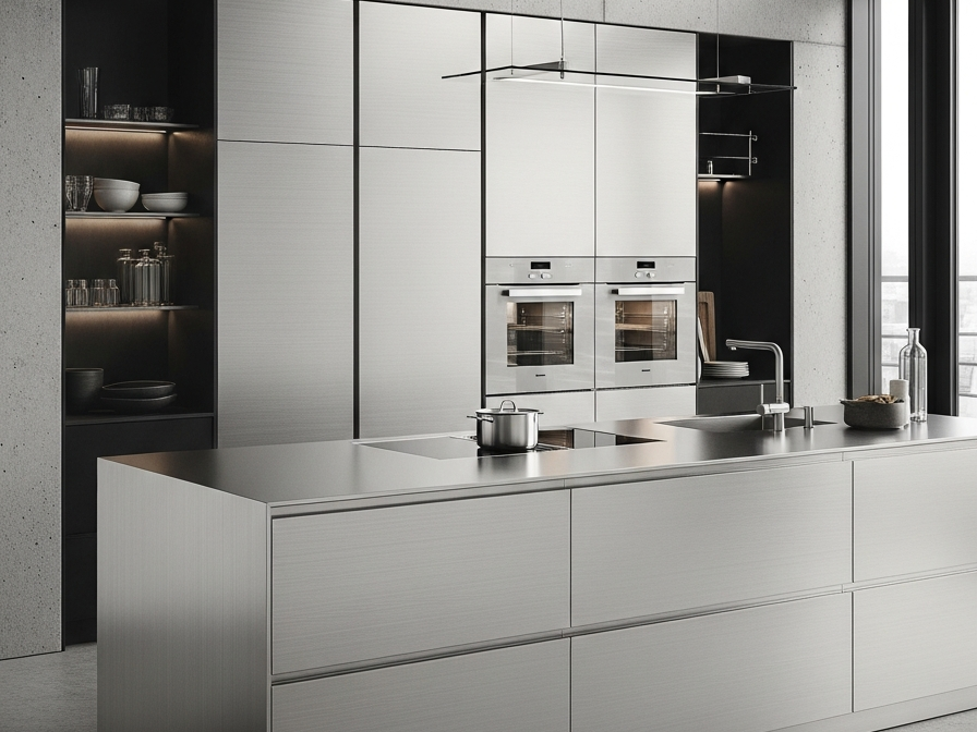 Fadior Abyss Kitchen Suite — 304 stainless steel kitchen system, front view