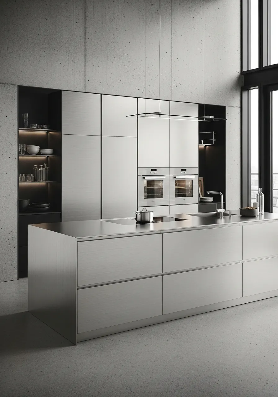 Fadior Abyss Kitchen Suite — 304 stainless steel kitchen system, front view