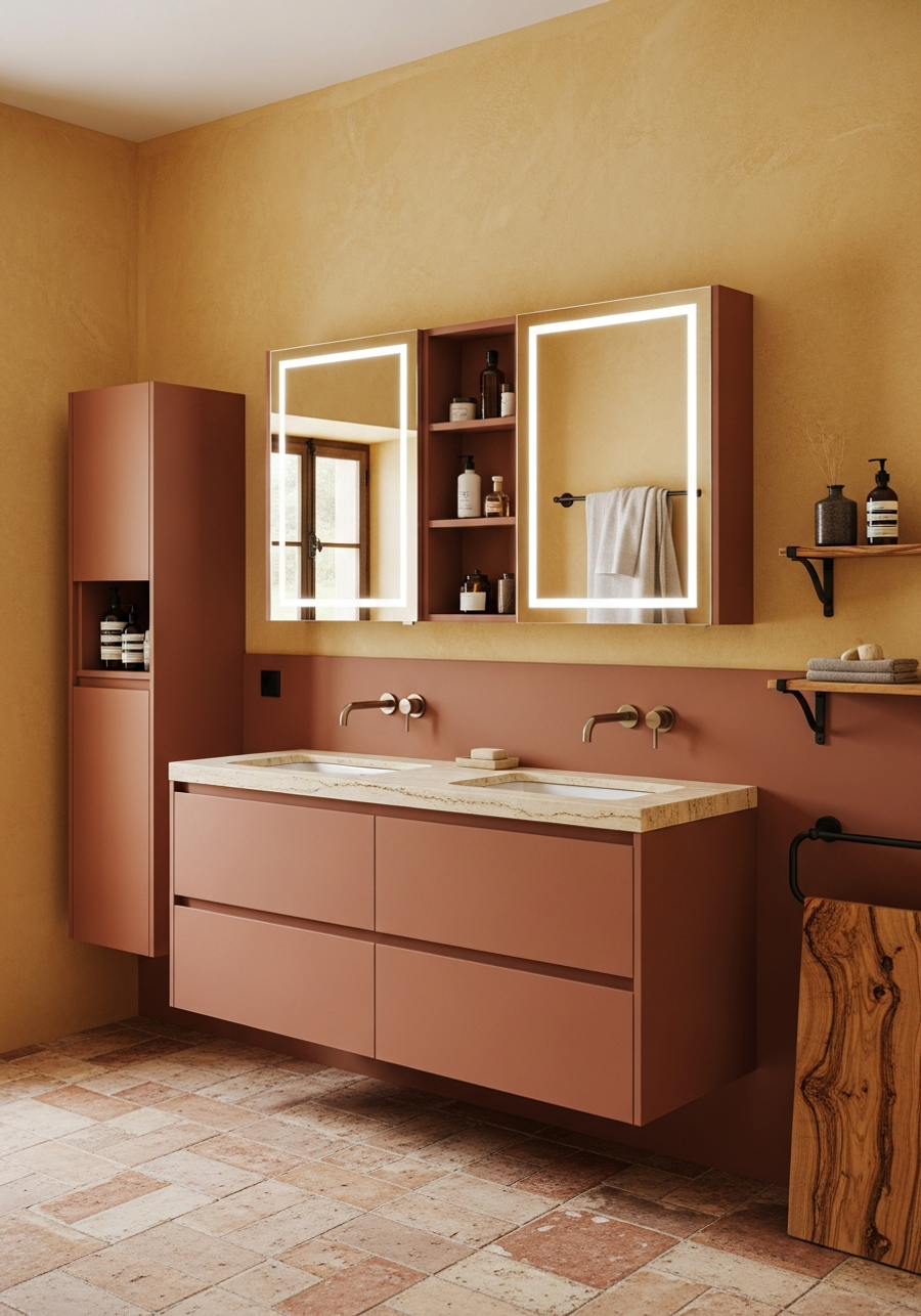 Fadior Acqua Bath and Vanity Suite — 304 stainless steel bath and vanity system, front view