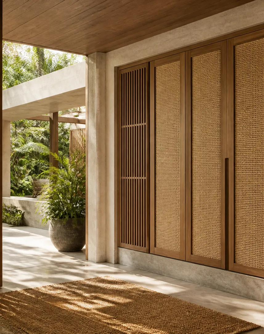 Suite de Armario Lumiere con Muro Valet Pivotante Perla perspectiva interior