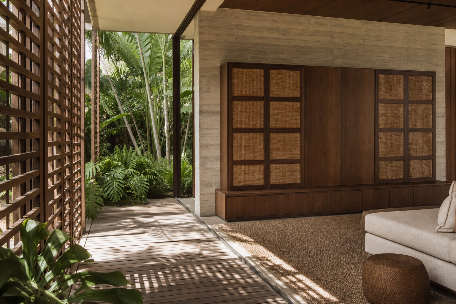 Fadior Galleria Living Room Suite with Arcaded Media Loggia — interior room context showing cabinet integration