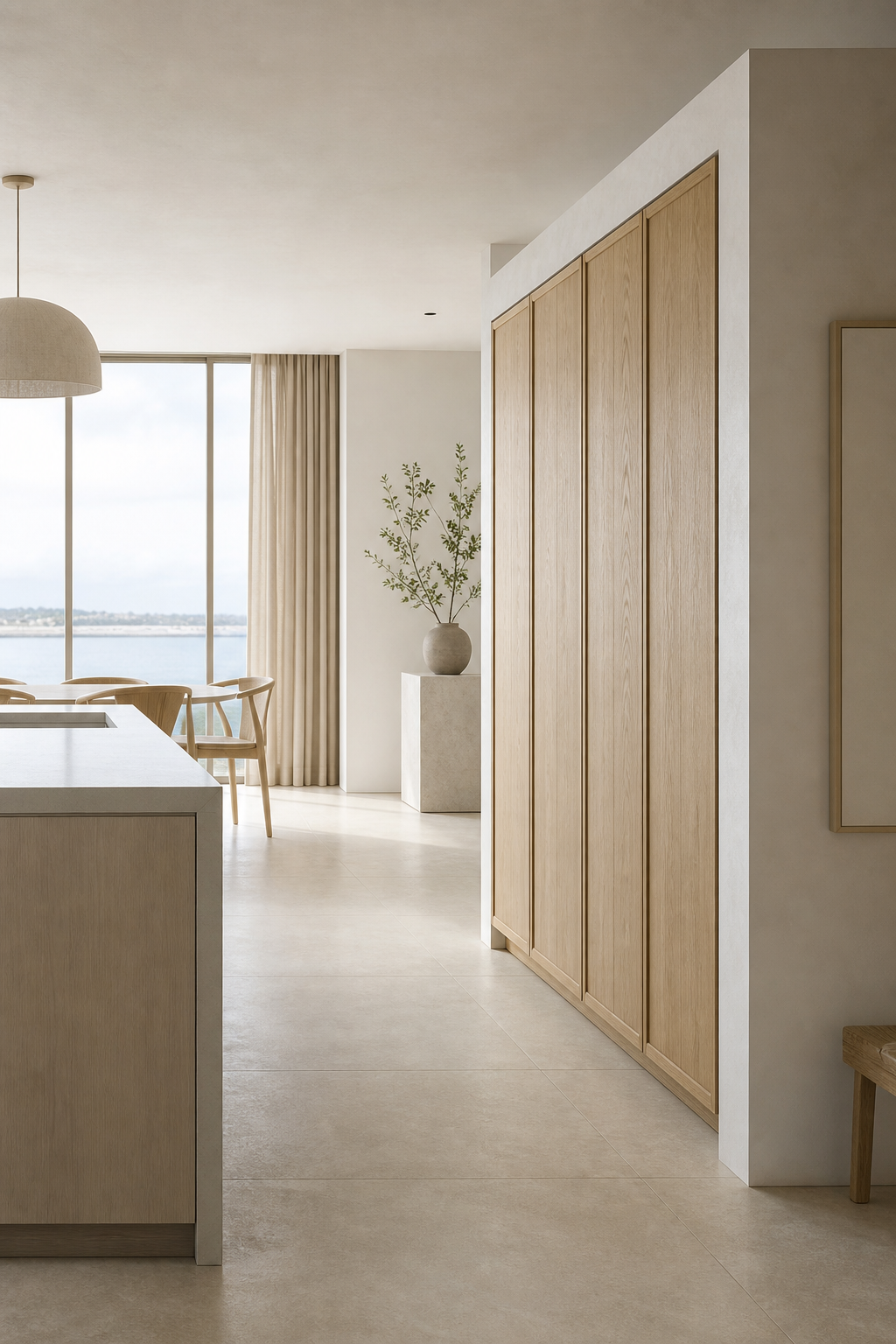 Fadior Grotto Wine Cabinet Suite with Nimbus Cask Pilaster — interior room context showing cabinet integration