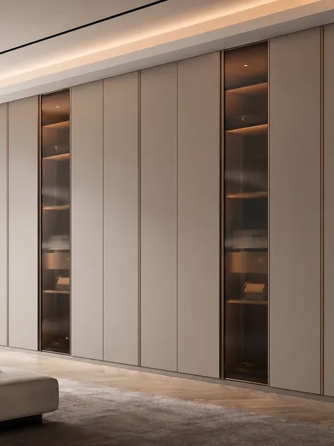 Suite de Armario Lumiere con Galería de Vestidor de Brillo Suave