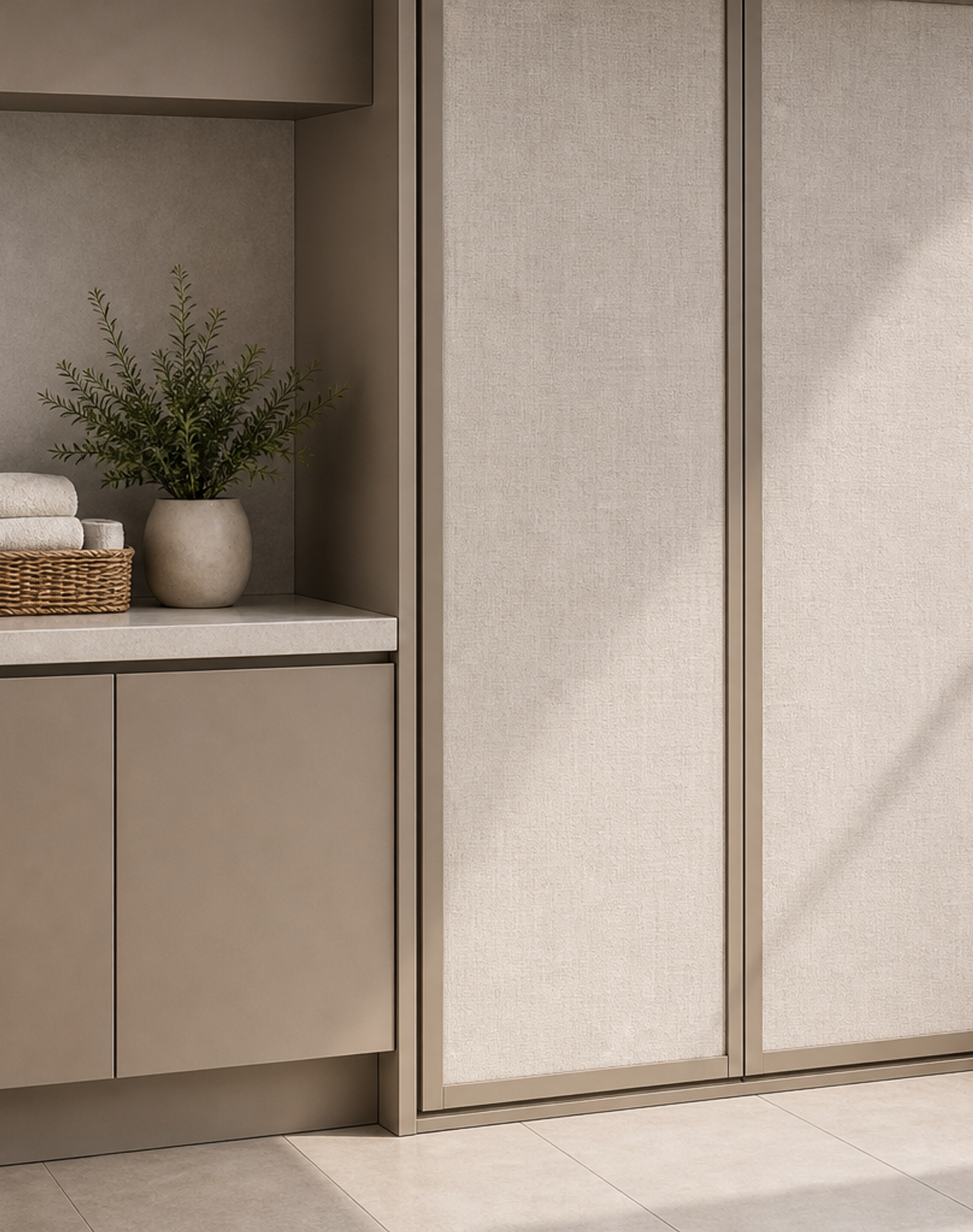 Fadior Cannes Balcony Suite with Linen Service Screen — lifestyle setting with natural light and residential styling