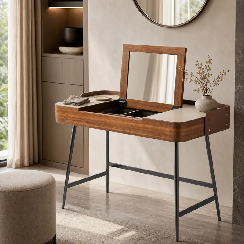 Eucalyptus and Saddle Leather Dressing Table