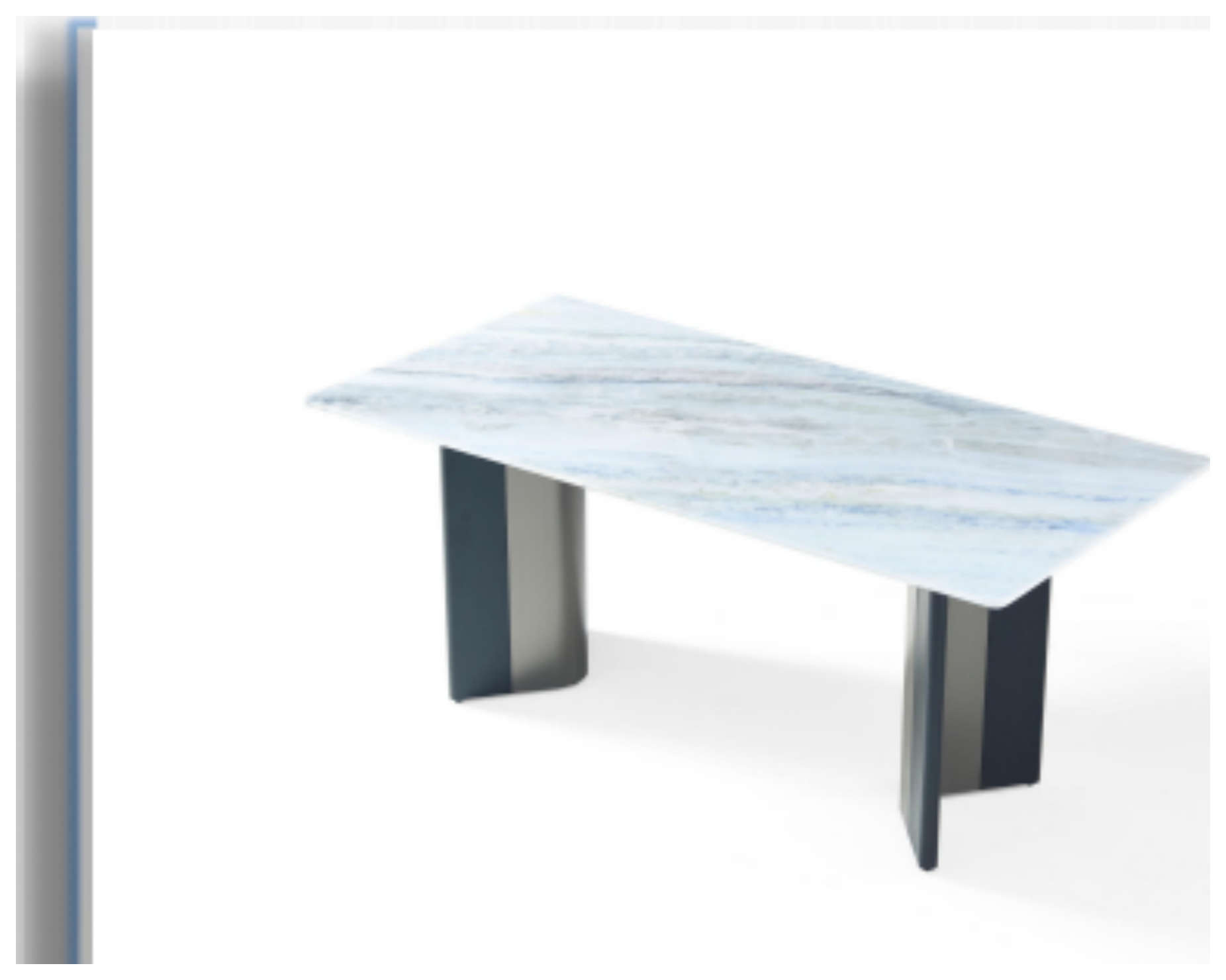 Mesa de comedor de mármol con sobre de piedra vista del producto