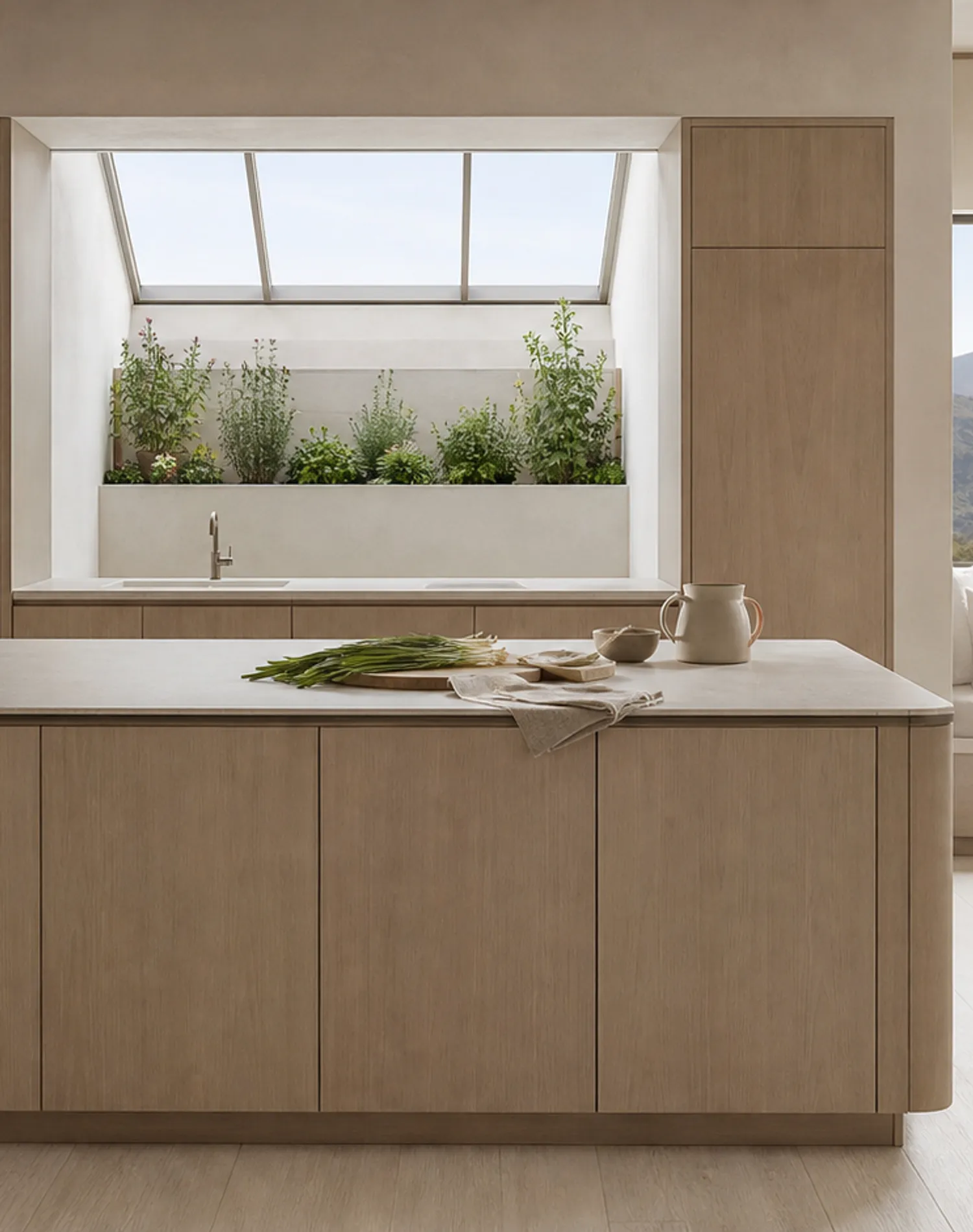 Suite de Cocina Terrena con Herbario Claraboya estudio de adaptación
