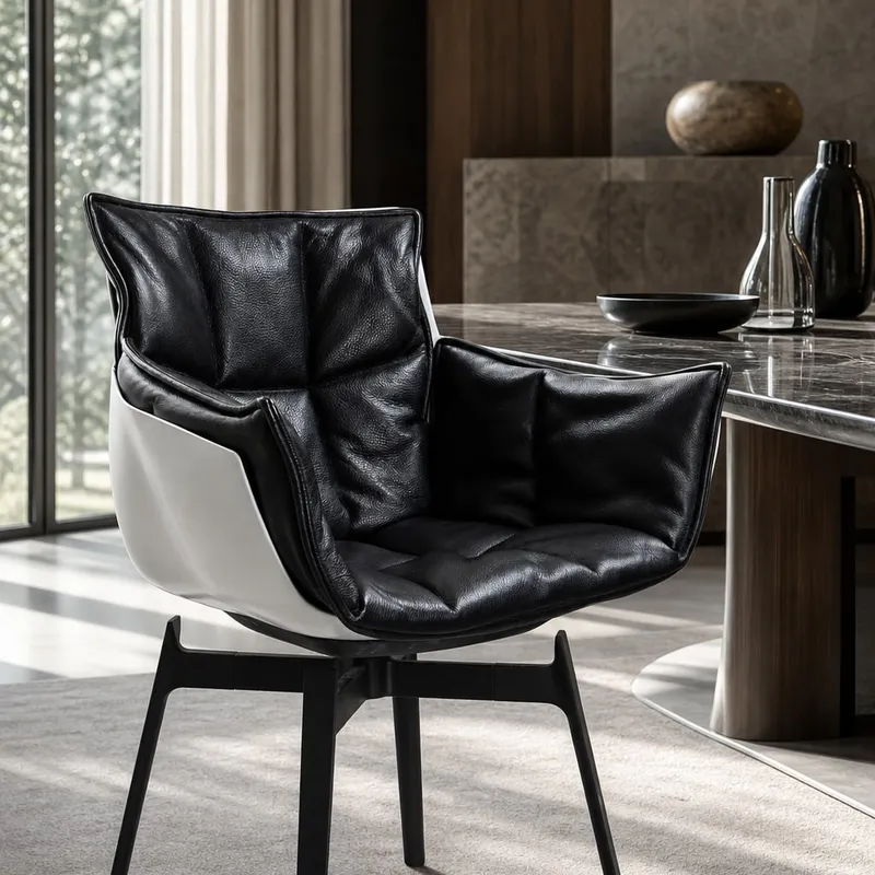 Swivel Aluminium-Base Dining Chair