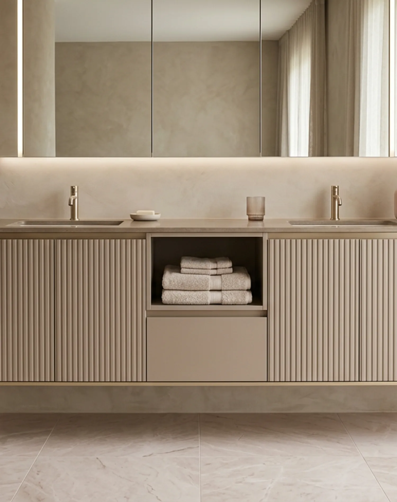 Suite de Baño y Tocador Acqua estudio de adaptación