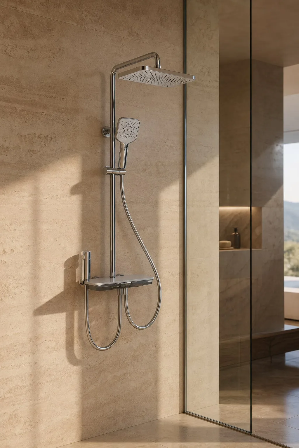 380 mm Glass-Panel Multi-Jet Shower System — HJ-029