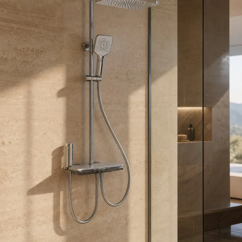380 mm Glass-Panel Multi-Jet Shower System — HJ-029