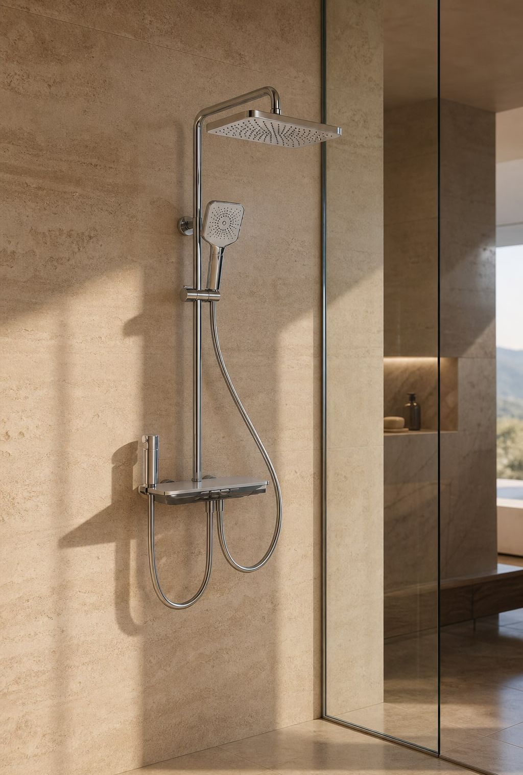 Shower Faucet System styled in a FADIOR HOME interior setting