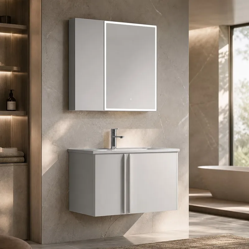 Smart-Mirror Metal Door Vanity 800×491×470 mm