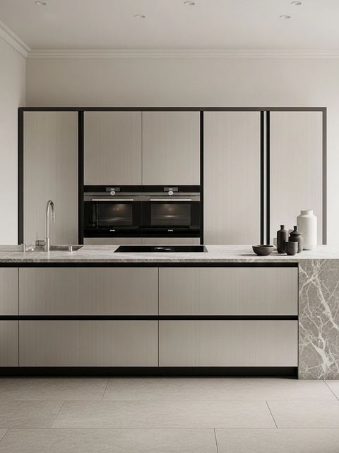 Fadior Abyss Kitchen Suite — 304 stainless steel kitchen system, front view