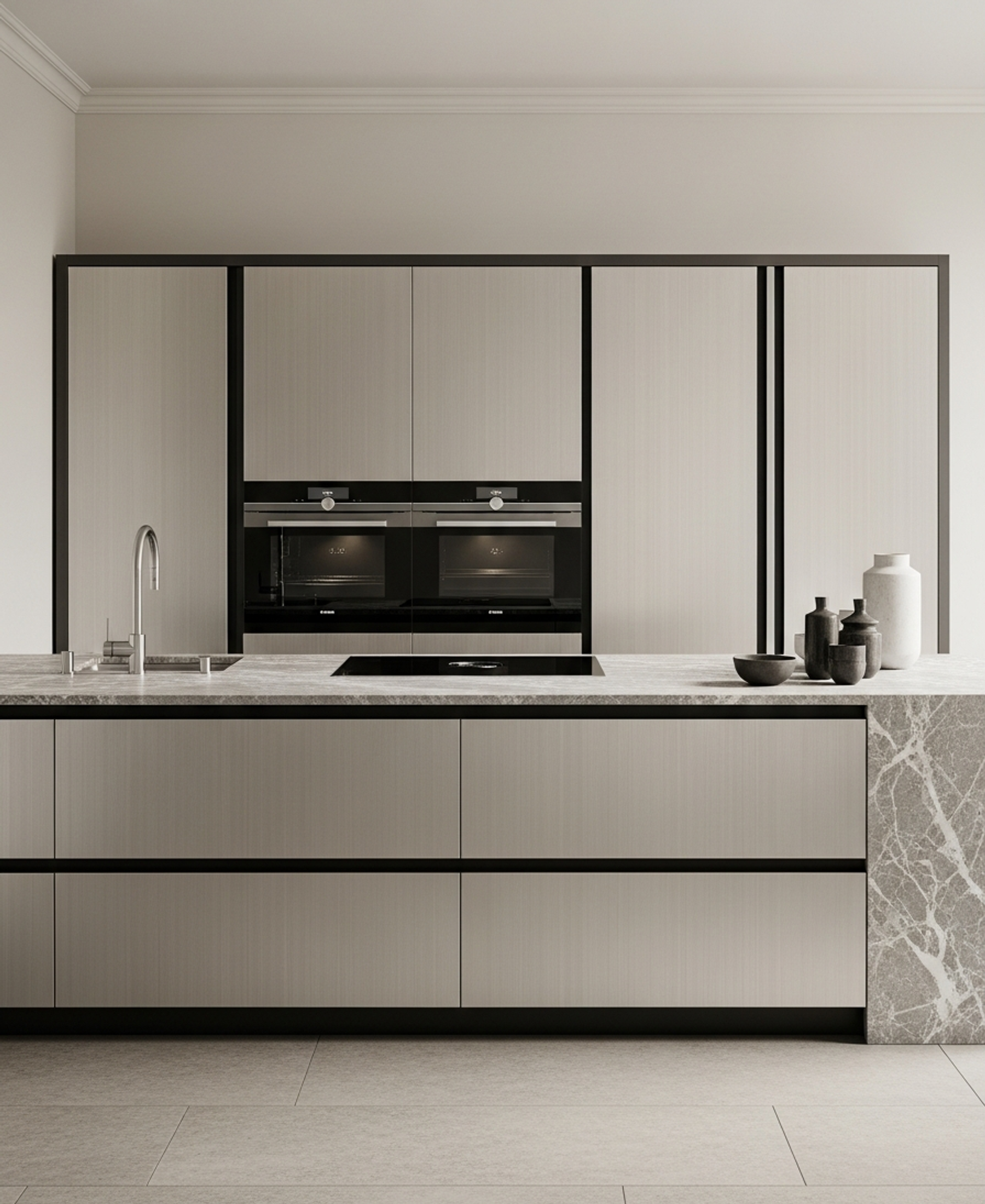 Fadior Abyss Kitchen Suite — 304 stainless steel kitchen system, front view