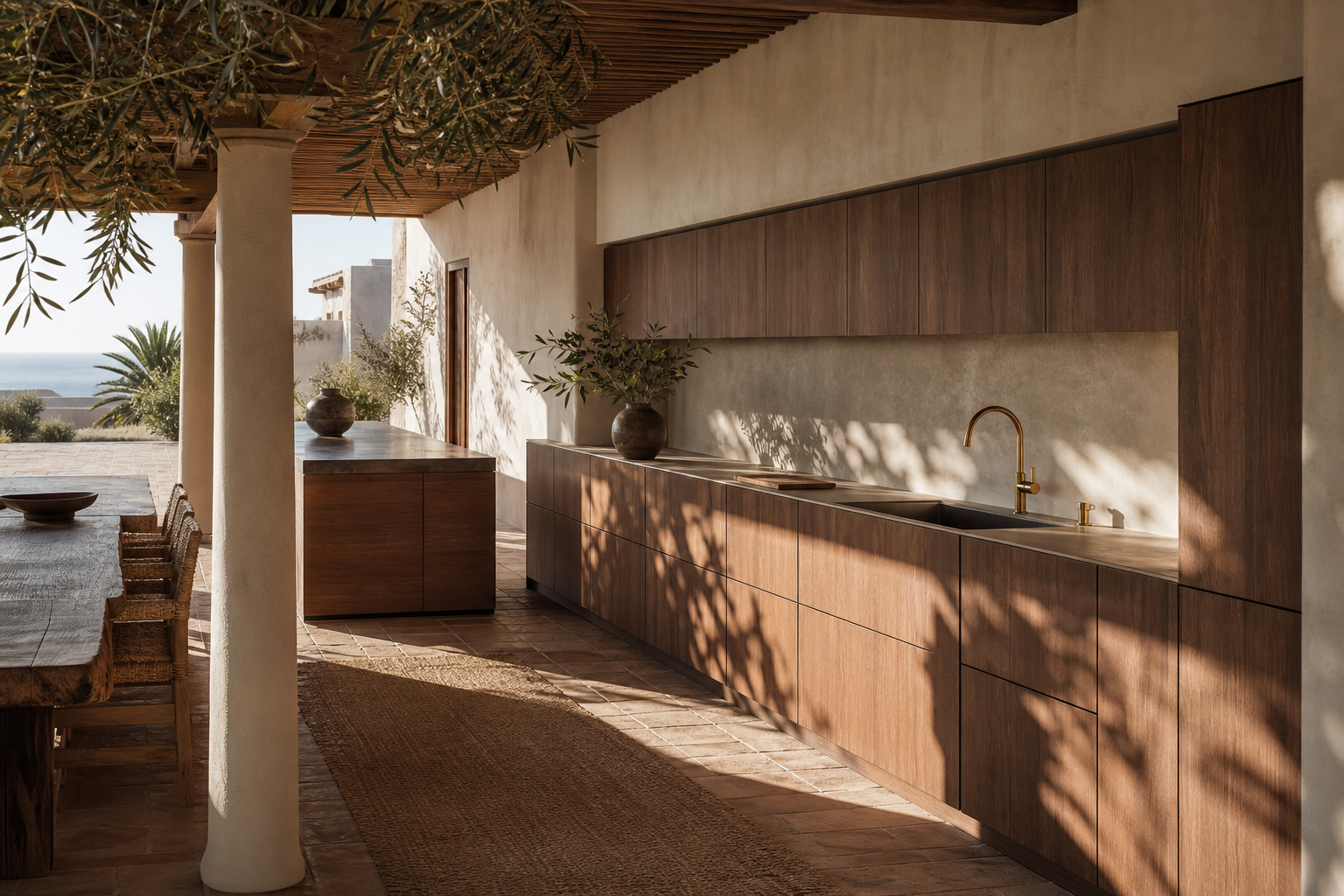 Fadior Atelier Kitchen Suite with Undermount Basin Prep Spine — interior room context showing cabinet integration