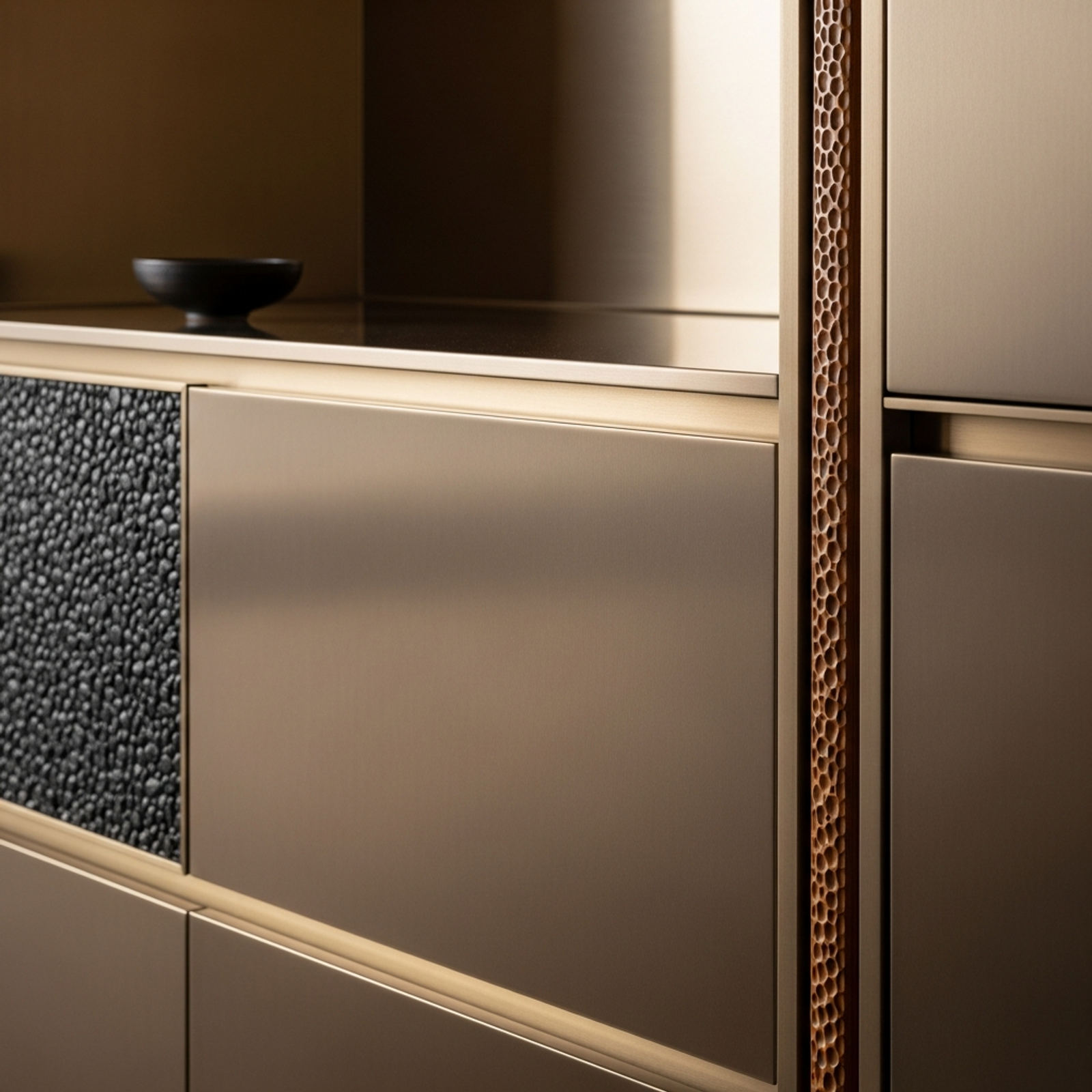 Fadior Taipei Xinyi Apartment — close-up of stainless steel finish and hardware detail