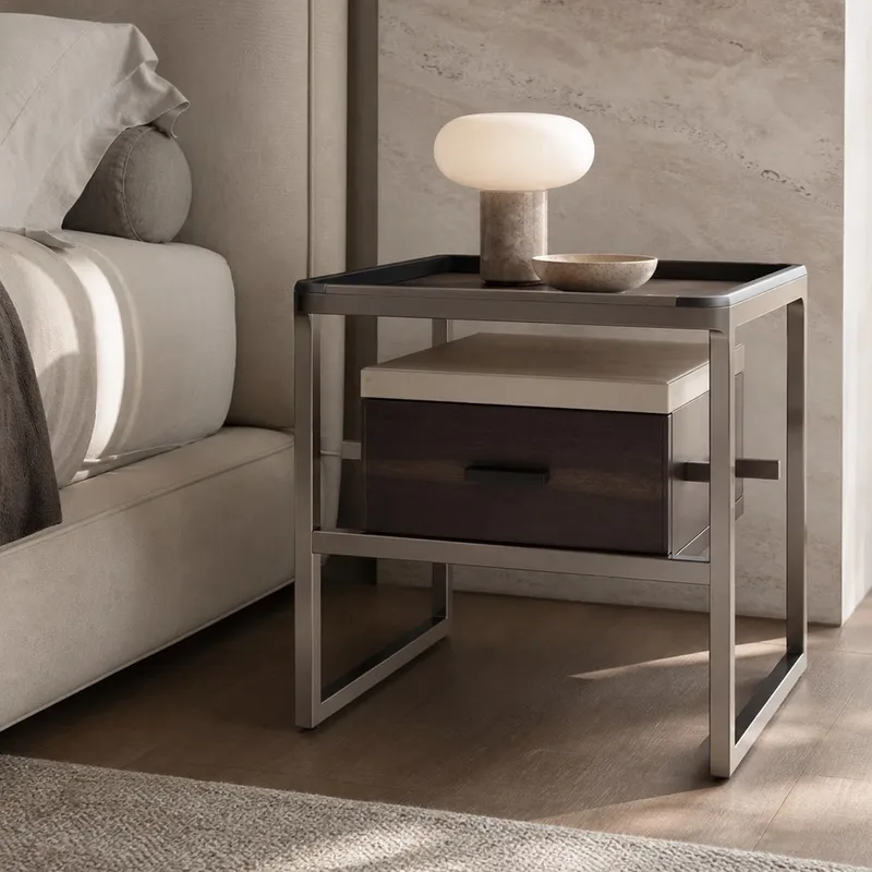 Open-Frame Suspended-Drawer Nightstand