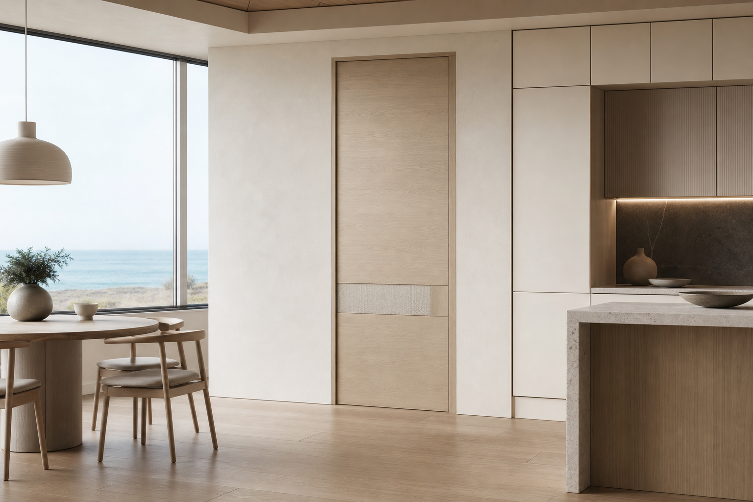 Suite de Puerta Interior Alabaster con Hoja de Paso Chalk Lantern