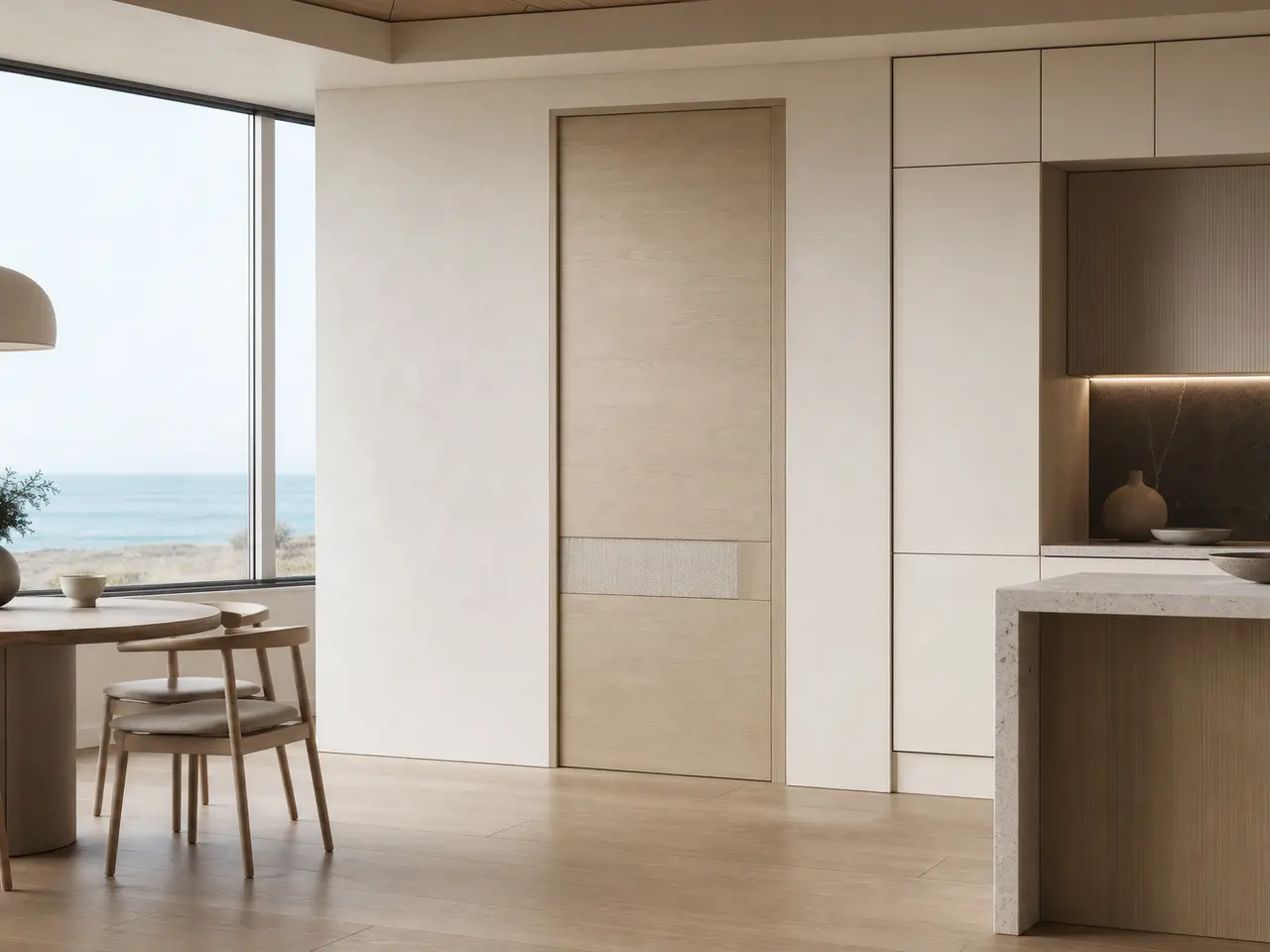 Suite de Puerta Interior Alabaster con Hoja de Paso Chalk Lantern