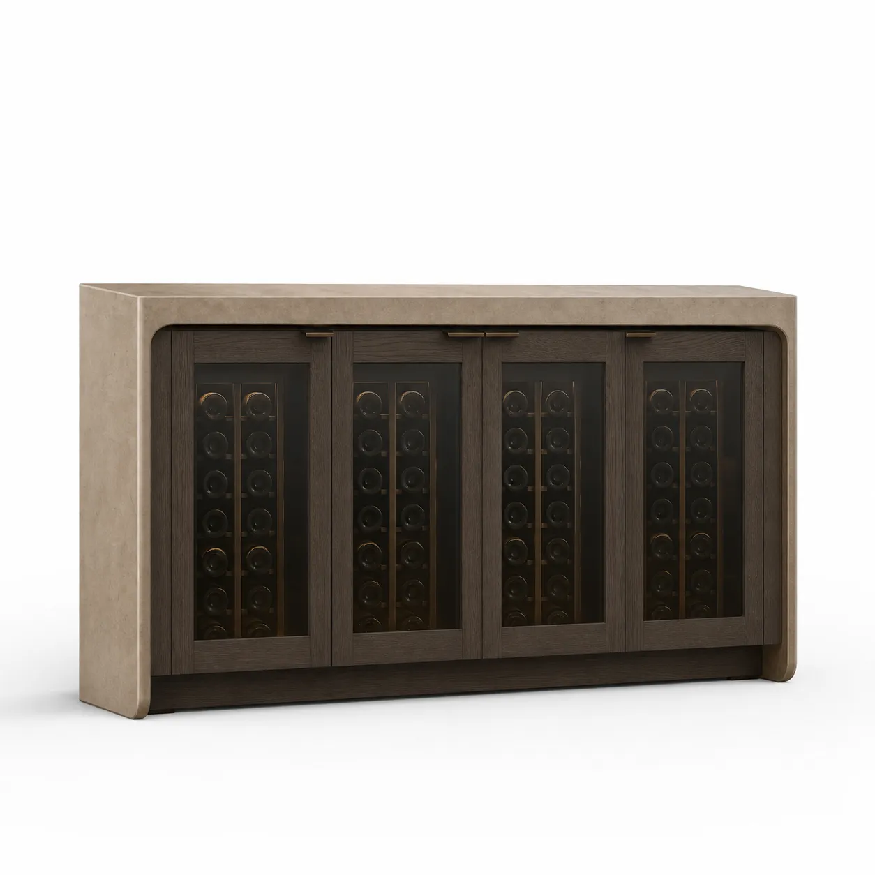 Suite de Armario de Vinos Cru con Credenza de Cata Silk Honed vista principal