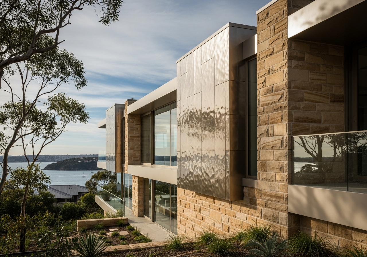 Fadior Sydney Harbour Villa — architectural exterior and landscape context