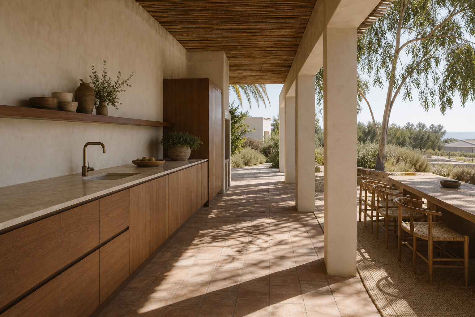 Fadior Atelier Kitchen Suite with Ipe Courtyard Breakfast Wall — interior room context showing cabinet integration