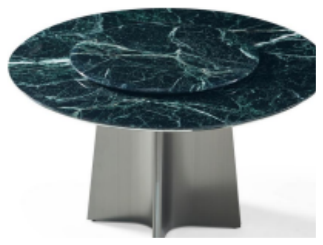 Stone-Top Marble Dining Table φ135+φ90 转盘 product photo for FADIOR HOME shop