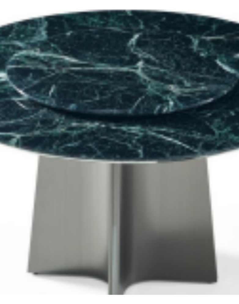 Stone-Top Marble Dining Table φ135+φ90 转盘 product photo for FADIOR HOME shop