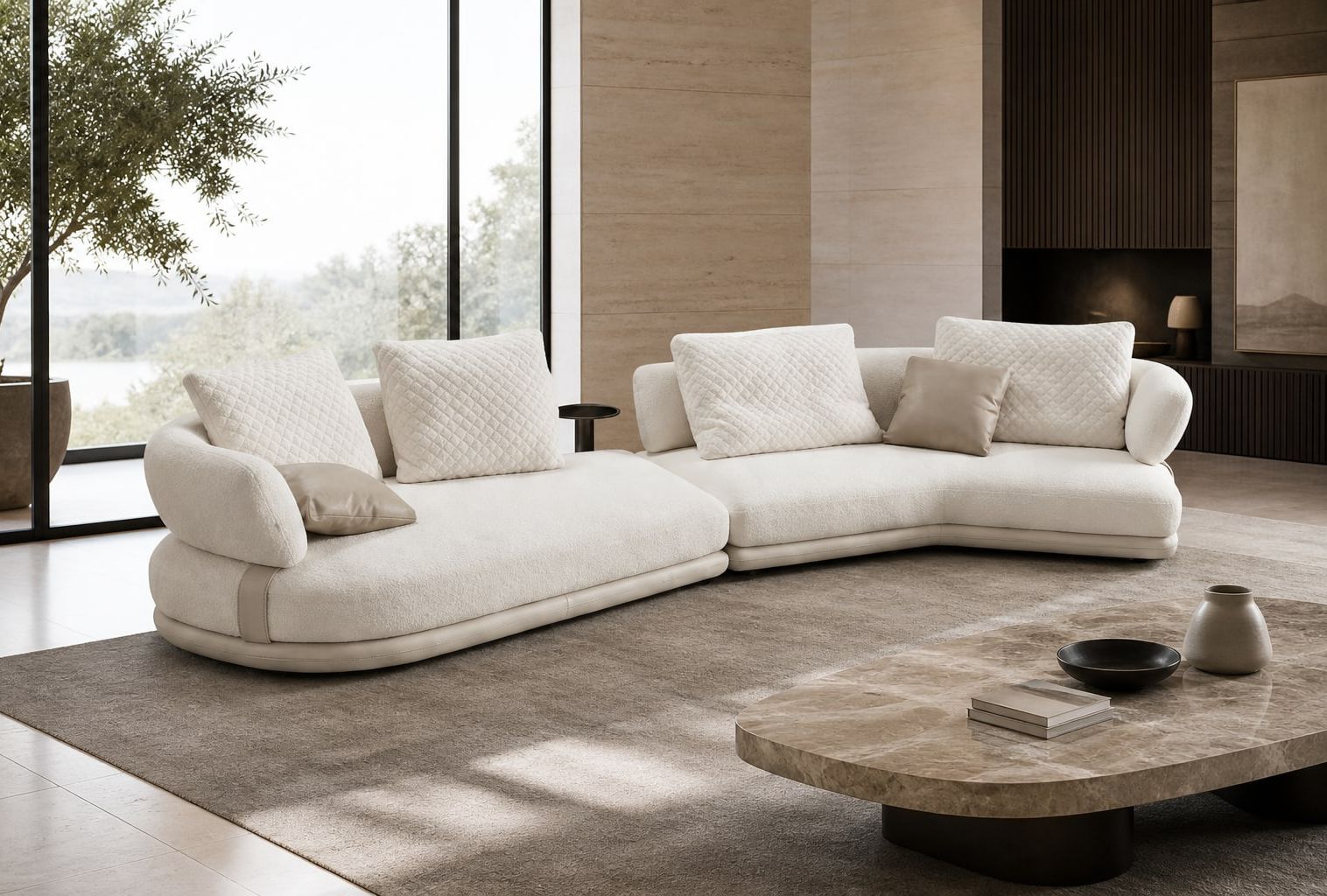 Modern Sofa styled in a FADIOR HOME interior setting