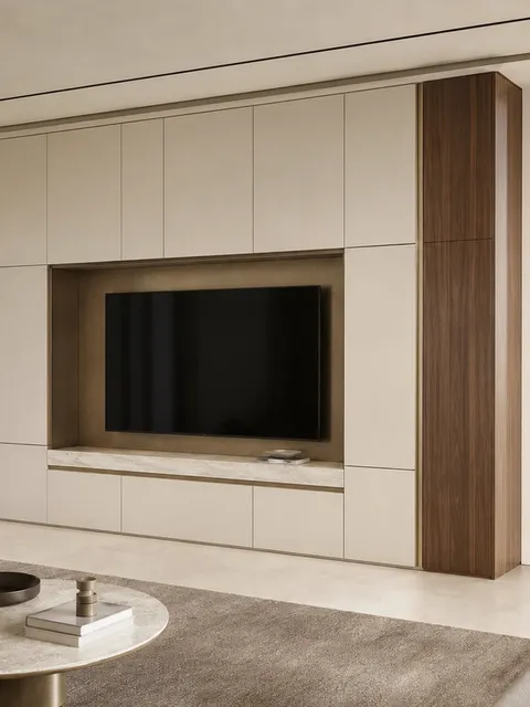 Suite de Salón Veneto con Pared Modular para Medios