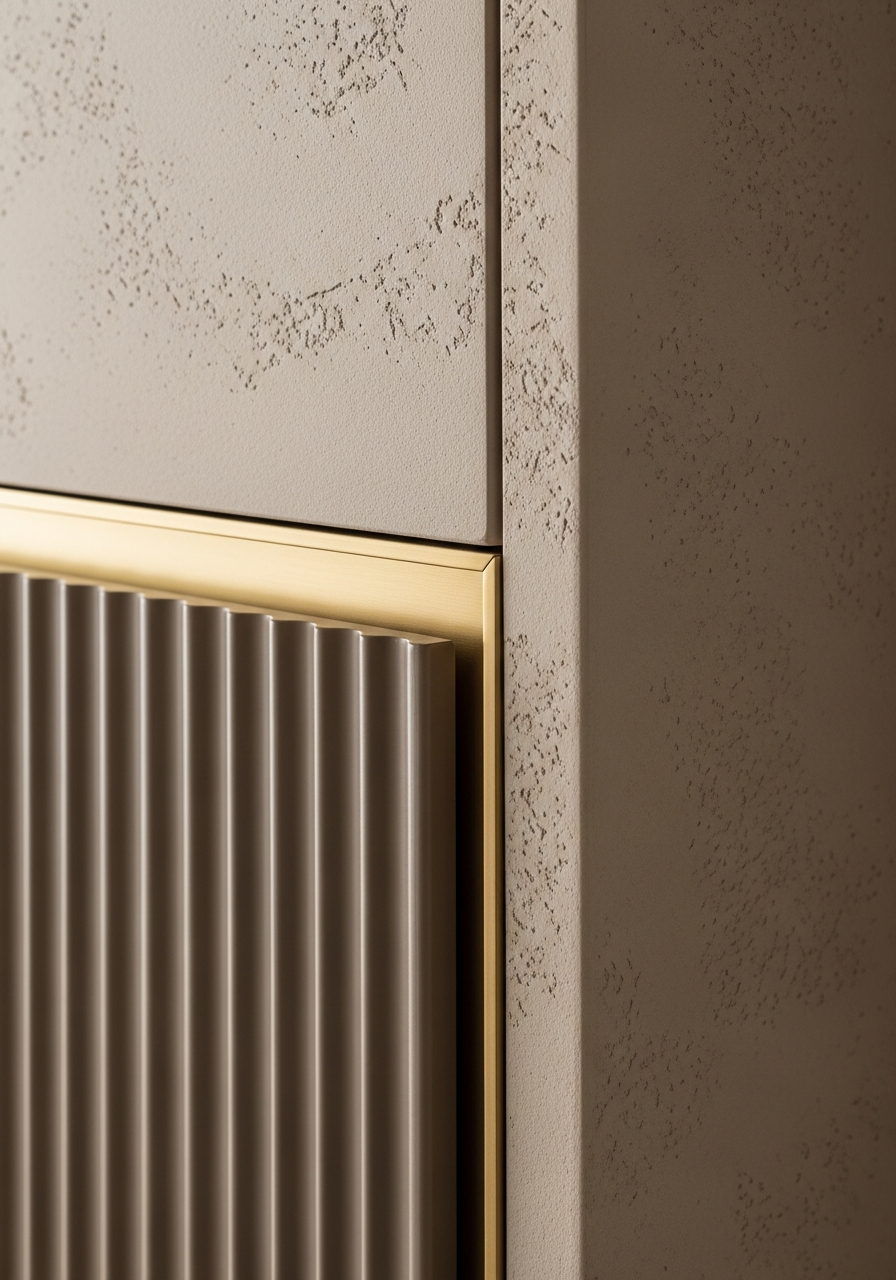 Fadior Loggia Entryway Suite — close-up of stainless steel finish and hardware detail