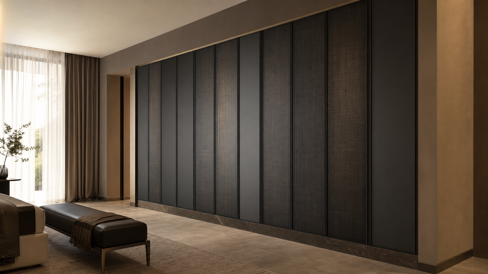 Suite de Armario Onyx con Claustro de Armario de Roble Ahumado estudio de adaptación