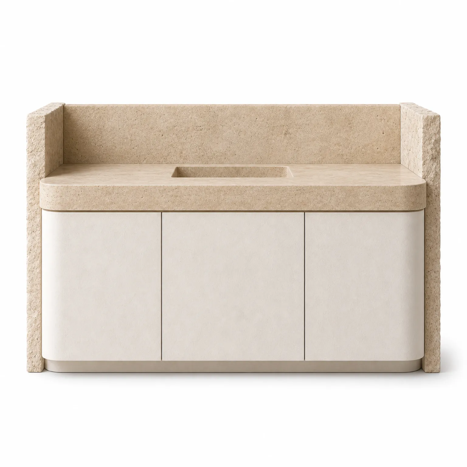 Suite de Baño y Tocador Solstice con Mueble Auxiliar Travertine Halo vista principal