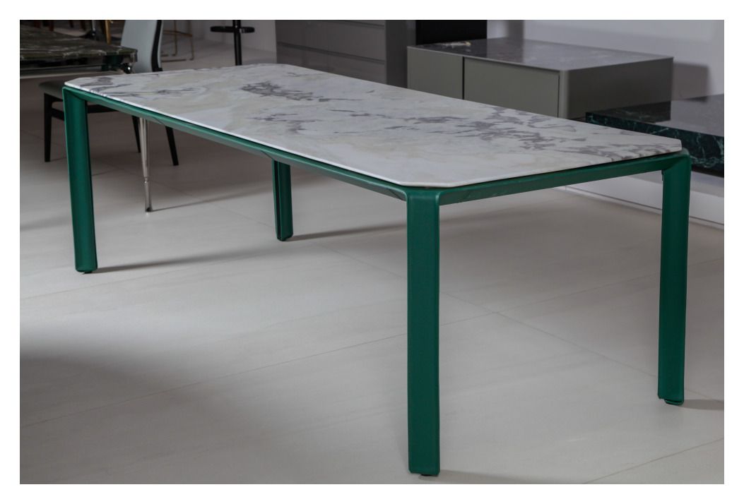 Mesa de comedor de mármol 2200 × 950 × 750H vista del producto