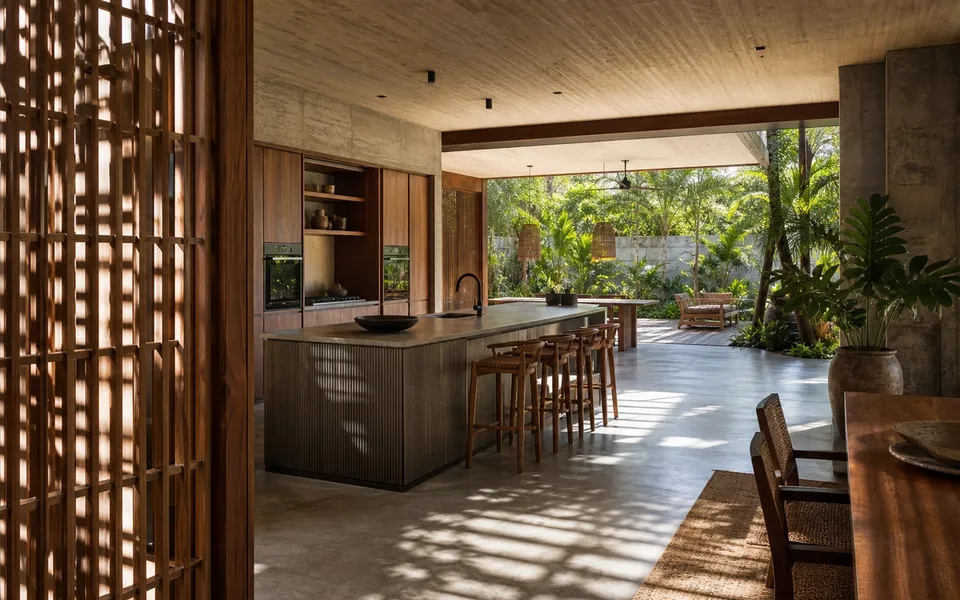 Villa Cocina Perth 400 m² — proyecto Fadior con mobiliario en acero inoxidable 304