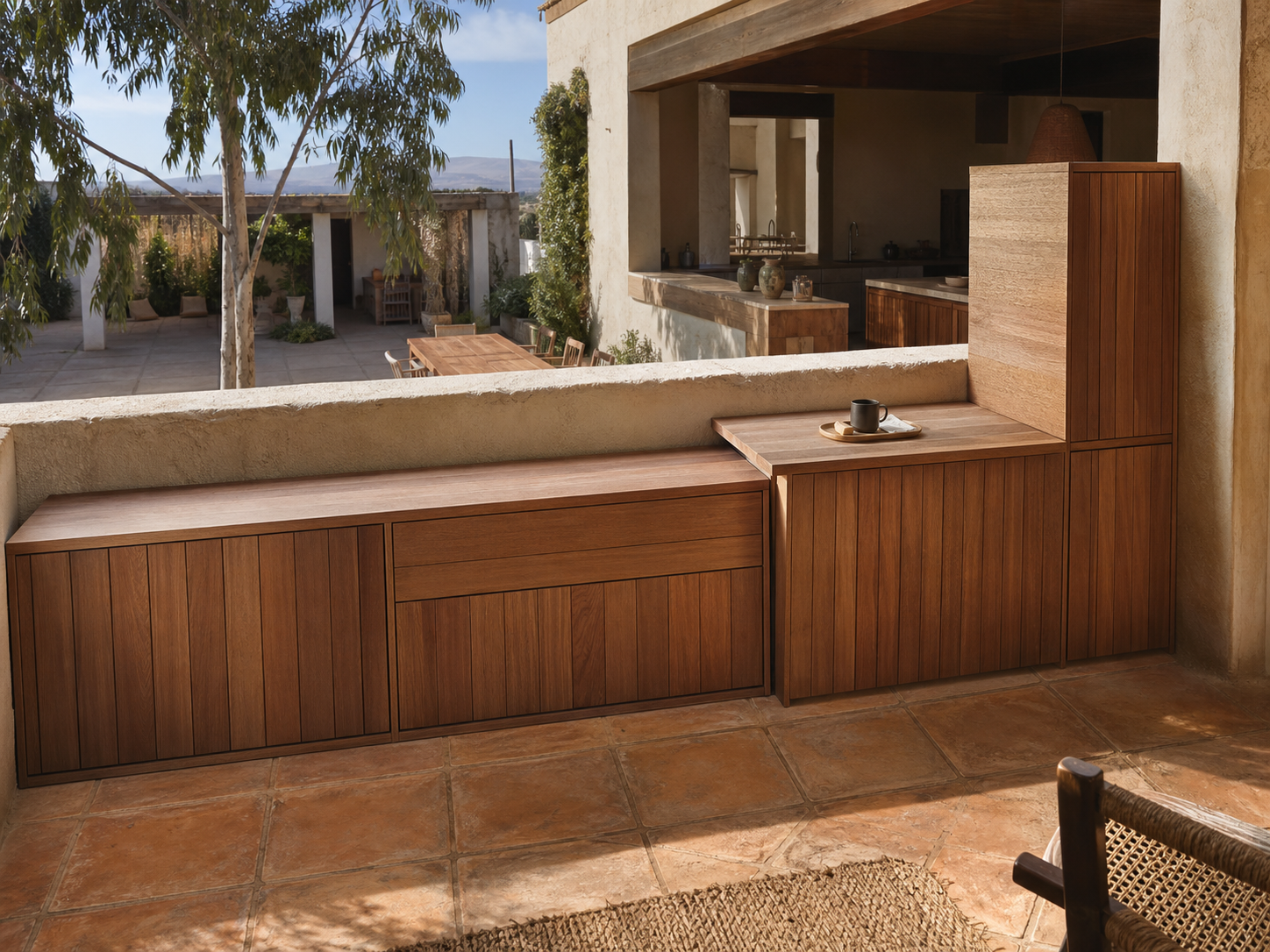 Fadior Dusk Balcony Suite with Mistline Coffee Perch — interior room context showing cabinet integration