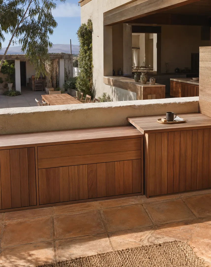 Fadior Dusk Balcony Suite with Mistline Coffee Perch — interior room context showing cabinet integration