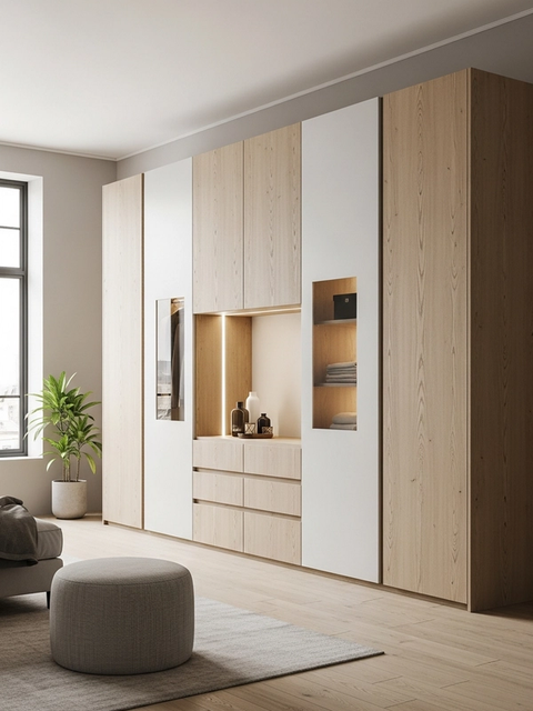 Fadior Brera Wardrobe Suite — 304 stainless steel wardrobe system, front view