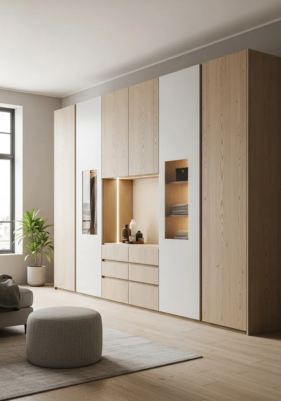 Fadior Brera Wardrobe Suite — 304 stainless steel wardrobe system, front view