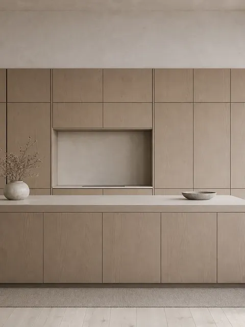 Suite de Cocina Solace con Isla Hogar de Acabado Frío