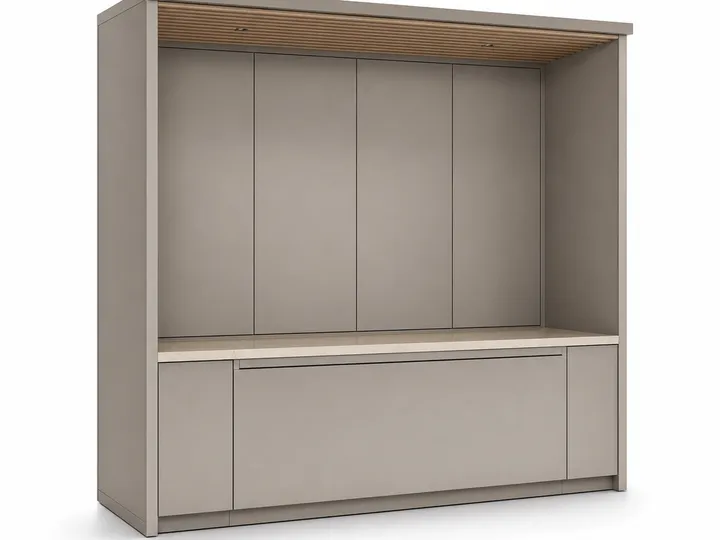 Fadior Cannes Balcony Suite with Breeze Foldaway Breakfast Bar — 304 stainless steel balcony system, front view