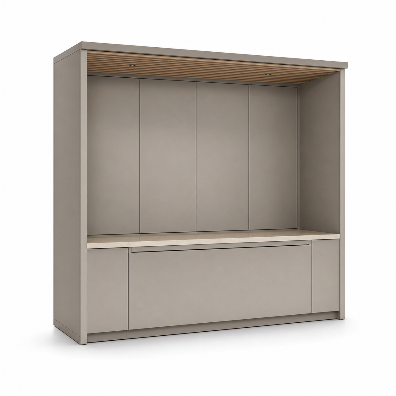 Fadior Cannes Balcony Suite with Breeze Foldaway Breakfast Bar — 304 stainless steel balcony system, front view