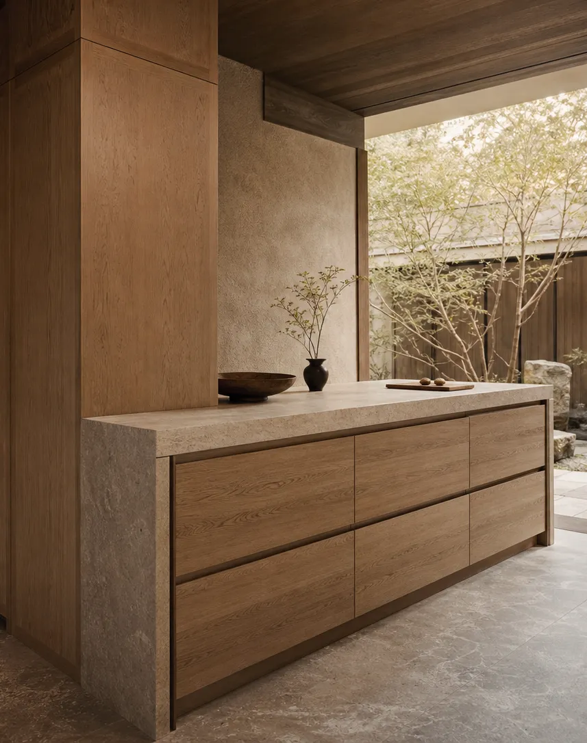 Suite de Cocina Dream Home con Isla de Despensa Breezeway perspectiva interior