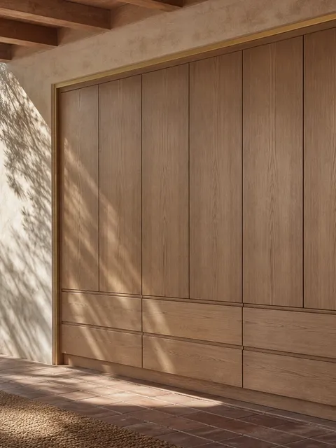 Suite de Armario Eclipse con Nicho de Vestidor de Latón